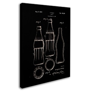 Trademark Fine Art -Claire Doherty 'Coca Cola Bottle Patent 1937 Black' Canvas Art - 1 of 3