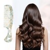 Unique Bargains Women's Heart Style Handheld Wide Tooth Comb for Curly Thick Straight Hair 1 Pc - 4 of 4