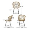 VASIP Set of 2 Rattan Dining Chairs with Water-Resistant Cushions and Sturdy Frame, Outdoor Wicker Patio Seating for Kitchen Patio Deck - 3 of 4