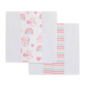 Disney Minnie Mouse 100% Cotton Muslin Burp Cloths - 2pk - 1 of 4