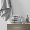Vynxaria Luxurious Gray 6 Piece Turkish Cotton Towel Set - 2 of 4
