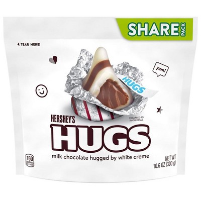 HERSHEY'S KISSES Candy, Share Pack Milk Chocolate and White Creme, 10.6 oz