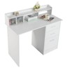 Karl Home 43.31 inch W Rectangle Computer Desk with Hutch - 3 of 4
