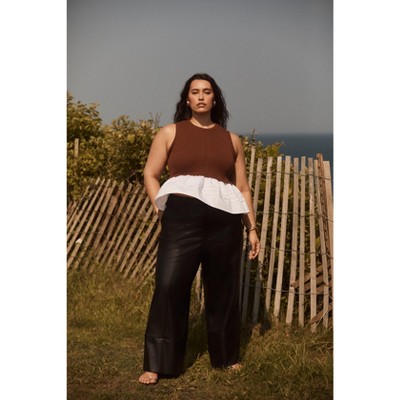 June + Vie by Roaman's Sleeveless Peplum Sweater