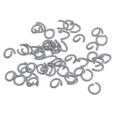 Unique Bargains Carbon Steel DIY Crafts Jewelry Making Open Connector Jump Rings 100 Pcs