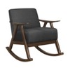 CAVINAS Upholstered Rocking Chair with Cushion Seat and Back,Modern Upholstered Armchair with Rubber Wood Frame for Living Room - 2 of 4