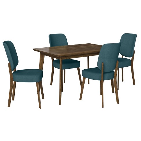 5pc Weinraub Dining Table And, Dining Room Chairs Upholstered Seat And Back