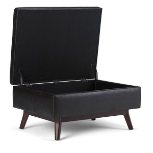 CAVINAS Faux Leather Storage Ottoman Bench with Versatile Use and Safety Hinge,Modern Storage Ottoman,Storage Benches for Living Room,Bedroom - 1 of 4