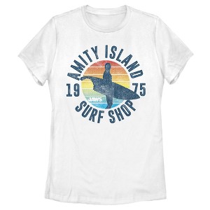 Women's Jaws Retro Amity Island Surf Shop T-Shirt - 1 of 4