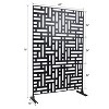 Grungis Matrix Metal Decorative Patio Screens,Freestanding Privacy Fence Panels Screen with Striped Rectangle Pattern for Balcony,76" H×48" W - 2 of 4