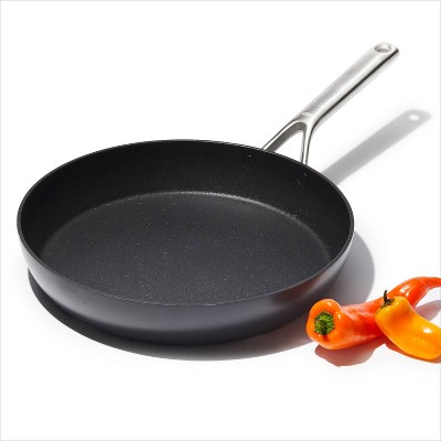 Black Aluminum 12-Inch Non-Stick Ceramic Frypan