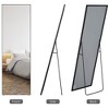 Aghana Digitals Full-Size Black Mirror, 19.75"x63.5", Freestanding/Wall-Mounted, Aluminum Alloy - 4 of 4