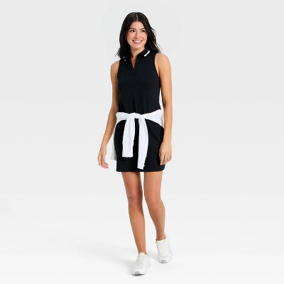 Женские платья All In Motion Women's Airy Sleek Collared Dress - All In Motion™ Jet Black M — фото 3