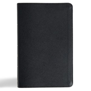 CSB Thinline Bible, Anglicised Edition, Black Genuine Leather - by  Csb Bibles by Holman (Leather Bound) - 1 of 1