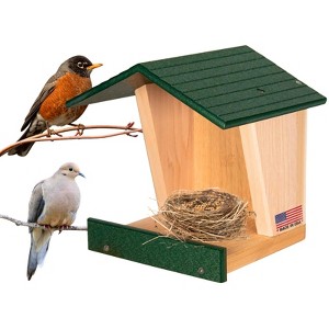 JCS Wildlife Modern Style Cedar Robin Roost with Poly Lumber Roof - 1 of 4