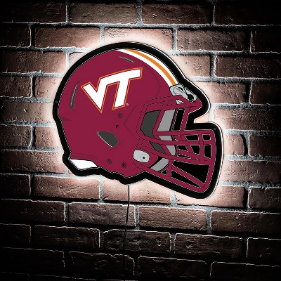 Evergreen Ultra-Thin Edgelight LED Wall Decor, Helmet, Virginia Tech- 19.5 x 15 Inches Made In USA