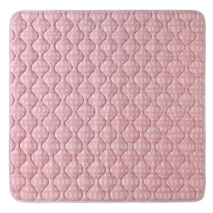 Hakuna Matte: Quilted Playmat: Pink & Dots - 50" Square - 1 of 4