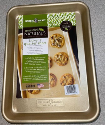 Nordic Ware Natural Aluminum Commercial Baker's Quarter Sheet, 2-Pack