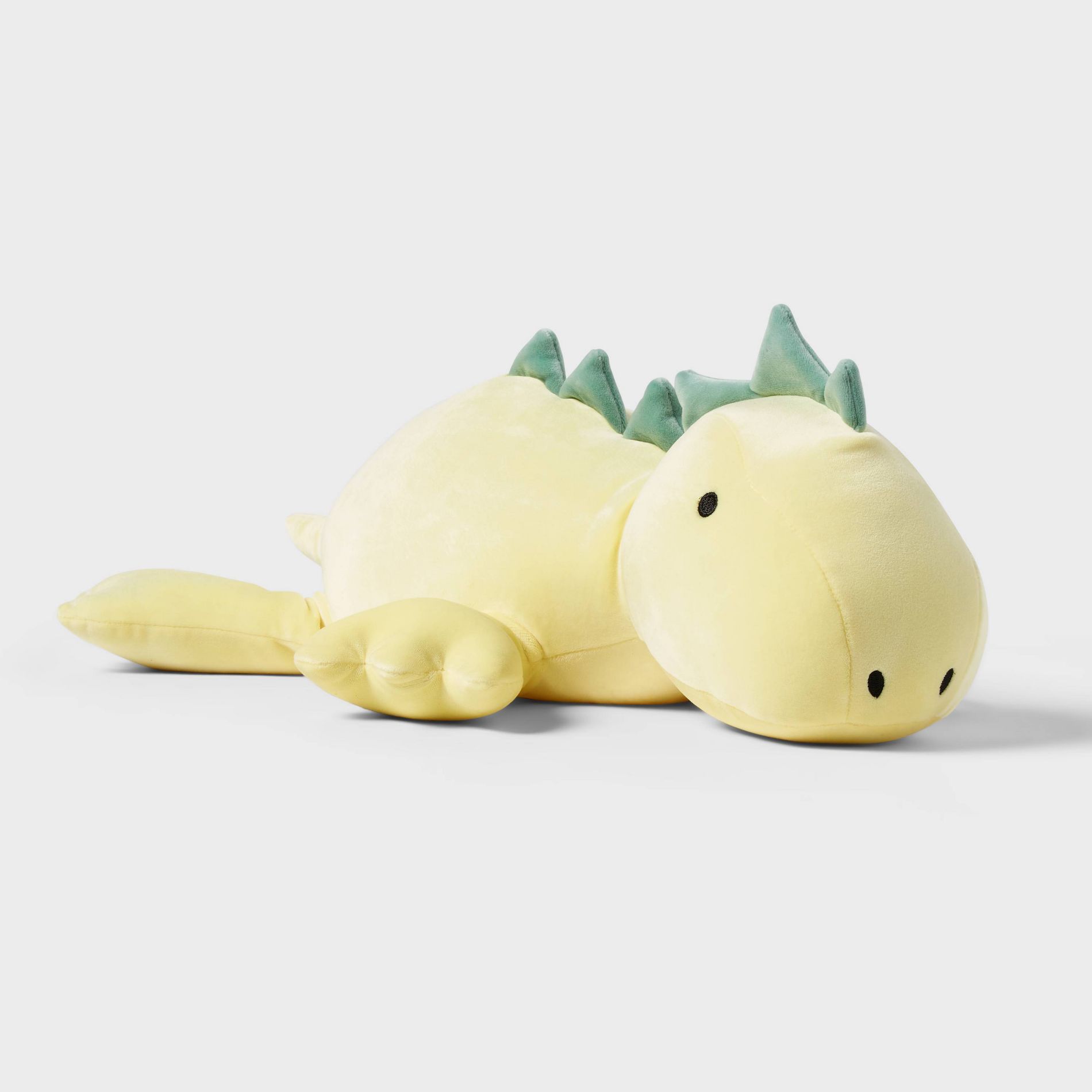 Dinosaur Weighted Plush Kids' Throw Pillow Yellow - Pillowfort™