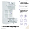 67"H Bathroom Storage Cabinet with 4 Doors and Adjustable Shelves, Freestanding Storage Cabinet with Open Multi-Layer Shelves 4S - ModernLuxe - 4 of 4