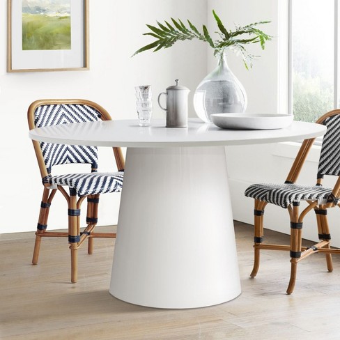 Round high online gloss dining table