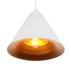 CWI Lighting Keila 1 Light Down Pendant With Matte White & Gold Finish - 3 of 4