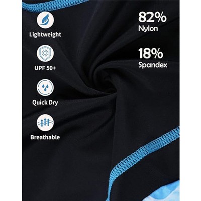 Charmo Girls Color Block Swimsuit One Piece Swimwear Athletic Competition Bathing Suit Blue Wave/Black 13-14Years — фото 5