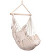 Skran Hammock Chair Swing Seat with Two Seat Cushions and Carrying Bag,for Indoor and Outdoor with Cushion (Does not include wooden sticks) - 3 of 4