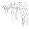Northlight Lighted Feeding Reindeer Outdoor Christmas Decoration - 42" - White - Clear Lights - 3 of 4