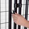 Pawhut 4' x 4' x 6' Large Dog Kennel Outdoor Steel Fence with UV-Resistant Oxford Cloth Roof & Secure Lock - 4 of 4