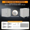 COZONY NEMA 4X Electrical Junction Box, IP66 Weatherproof Steel Enclosure, Outdoor/Indoor, Hinged, Lockable, w/ Mounting Plate, UL Listed - 4 of 4