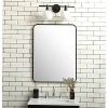 Elegant Lighting Soft corner metal rectangular mirror 24x32 inch in black - 2 of 4