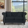 58.8" Chesterfield Velvet Loveseats with Tufted Back,Rolled Arms & Nailhead Trim for Living Room,Bedroom-Baofuwish - 2 of 4
