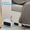 Mjkone Murphy Bed Cabinet with Built-in 3 Charging Station and 2 Storage Drawers, Solid Wood Cabinet Bed Queen Size with Mattress - 4 of 4