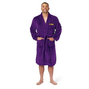 Louisiana State University Tigers NCAA L/XL Silk Touch Bathrobe 26x47 Inches - 1 of 4