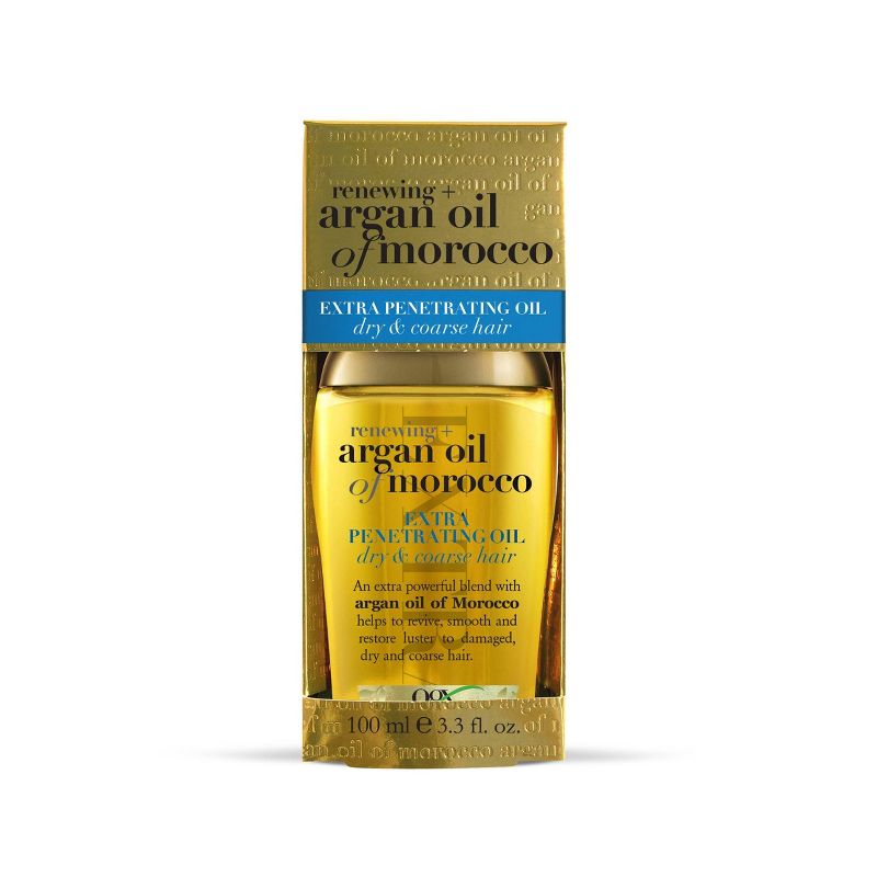 OGX Extra Strength Renewing Moroccan Argan Oil Penetrating Hair Oil Serum- 3.3 fl oz, 3 of 5