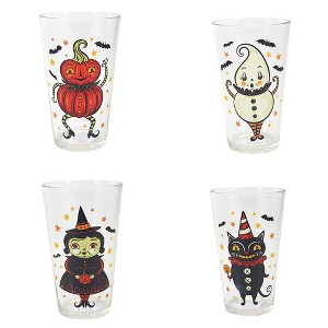 Tabletop Vintage Halloween Tumblers Set/4 Johanna Parker Bar Drink Transpac  -  Drinkware - 1 of 4