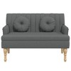 vidaXL Bench with Cushions Dark Gray 44.5 in.x25.4 in.x29.7 in. Fabric - 3 of 4