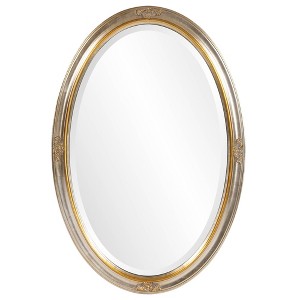 Howard Elliott Carlton Gold Wood Framed Oval Wall Mirror: Modern Style, No Assembly, Wall Mount - 1 of 4