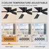 Airsurfer 2 pack 42" Black Ceiling Fan with LED Light 5 Plywood Blades Modern Ceiling Fan with Remote Control 6 Speeds Motor for Livingroom Apartment - 2 of 4