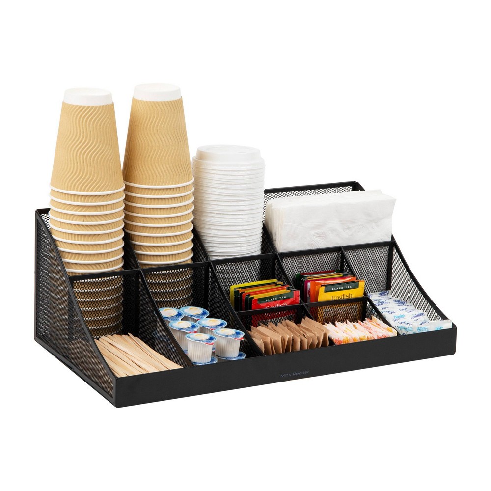 Photos - Coffee Makers Accessory Mind Reader 11 Compartment Cup and Condiment Organizer Black