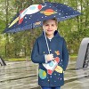 Addie & Tate Girls and Boys Rain Coats and Umbrella set, Kids Ages 3T-7 Years (Space/Celestial) - 2 of 4