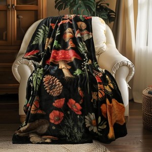 Lomsoe Christmas Throw Blanket for Couch, Holiday Christmas Reindeer Snowflakes Flannel Blanket, Soft, Cozy, Warm Winter Throw Decor. - 1 of 4