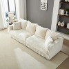 MAYEERTY 4 Seat Modern Comfy Upholstered Sofa with Soft Pillows Convertible Deep Seat Sofa Lounge Chair for Livig Room Bedroom Beige - 3 of 4