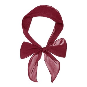 INSPIRE CHIC Women's Plain Solid Color Pure Skinny Long Neckerchief Hair Band 55.12 x 5.12 inches(L*W) - 1 of 4