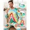 PATPAT Family Matching Christmas Pajamas, Tie Dye Pjs Sets with Snowman & Gingerbread, Includes Plaid Socks for Family - 4 of 4