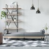 vidaXL Fabric Sleeper Sofas with Adjustable Backrest and Practical Pillows - Light Gray Sofa Bed with Sturdy Plywood Frame - 2 of 4