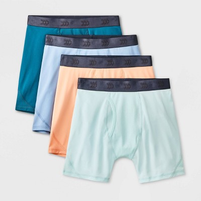 Boys' 4pk Mesh Boxer Briefs - All In Motion™ Green/Orange/Blue M