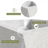 LeisureMod Aloe 3-Piece Tapered Square Stone Planter Set with Drainage Holes, Weather-Resistant for Indoor/Outdoor Use - 3 of 4
