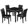 NicBex 5-Piece Counter Height Dining Set, Wooden Kitchen Table with Acrylic Crystal Trim & 4 Upholstered Chairs, Table Set, Dining Chairs Set - 4 of 4
